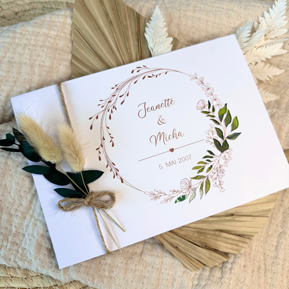 Geldgeschenk Hochzeit, Geschenk personalisiert mit Name und Datum –  Personalisierte Geschenke