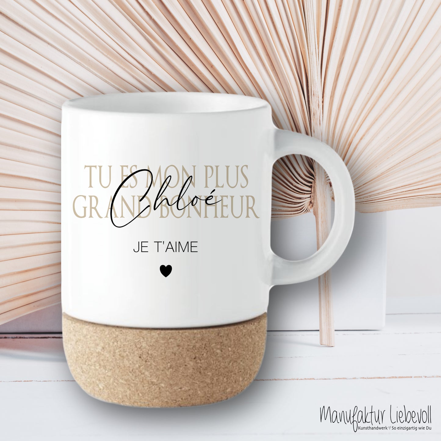 Geschenk Tasse Namen französisch, Kaffeetasse Tee Tasse Geburtstag, Je t'aime Geschenk Freundin Mama Geburtstagsgeschenk Valentinstag Frau