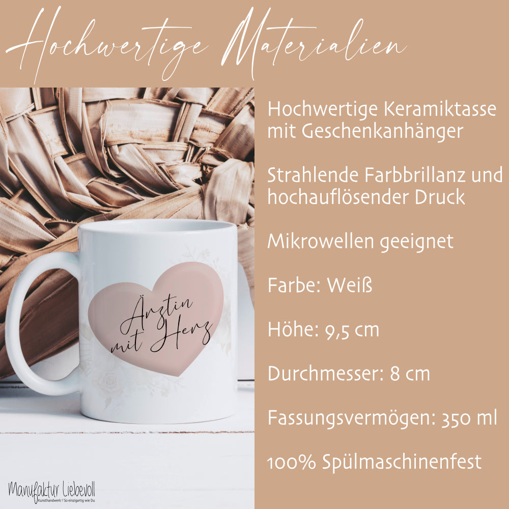 Tasse mit Name Herz Buchstabe Geschenk Hebamme Danke Erzieherin Lehrerin Freundin Wunschtext Schwester Ärztin uvm.