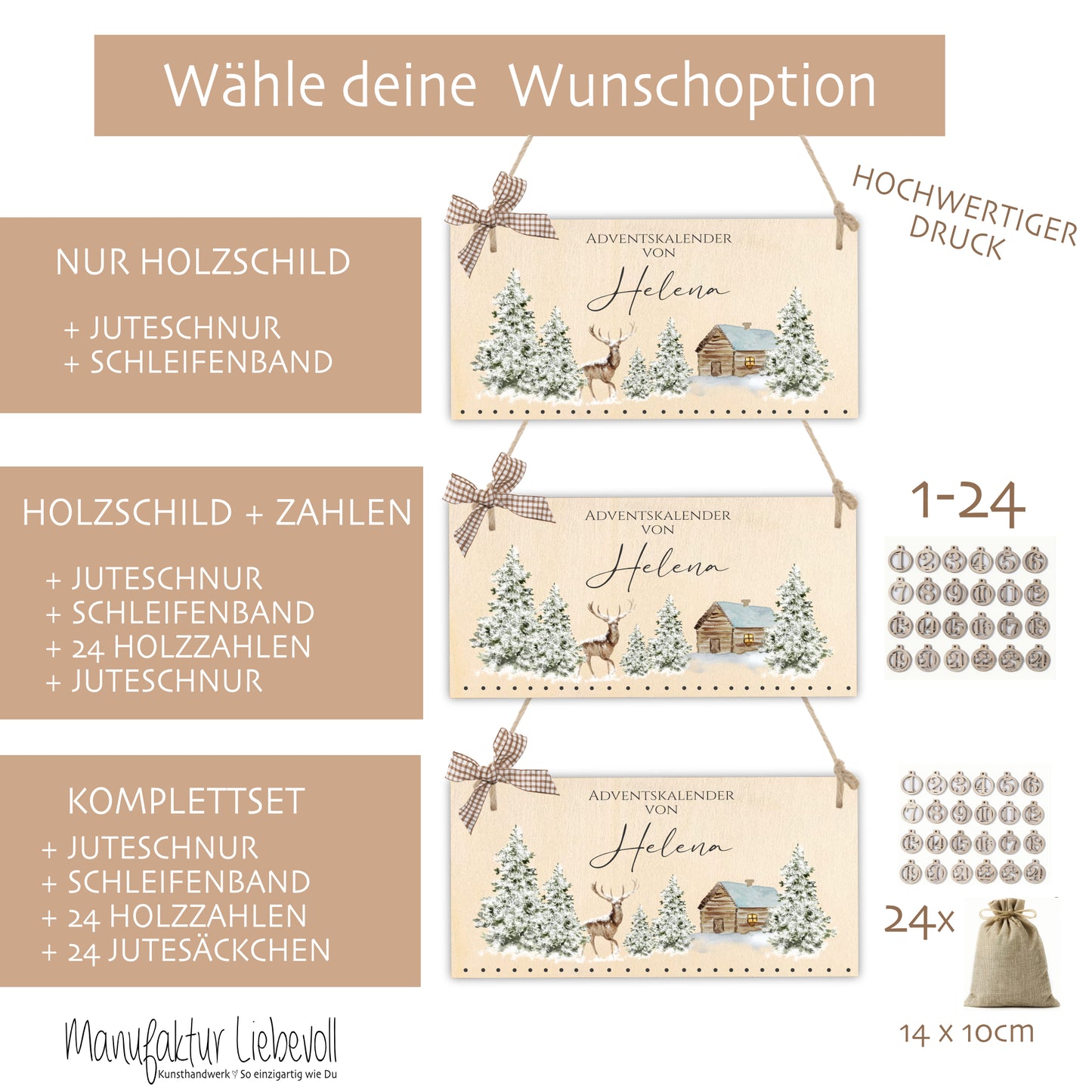 Adventskalender Helena zum Befüllen