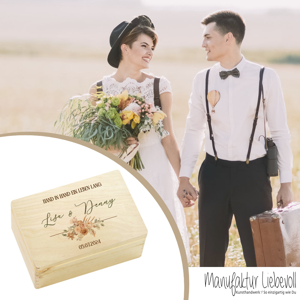 Erinnerungskiste Hochzeitsgeschenk Personalisiert Erinnerungsbox Holzkiste Geldgeschenk Hochzeit Geschenk