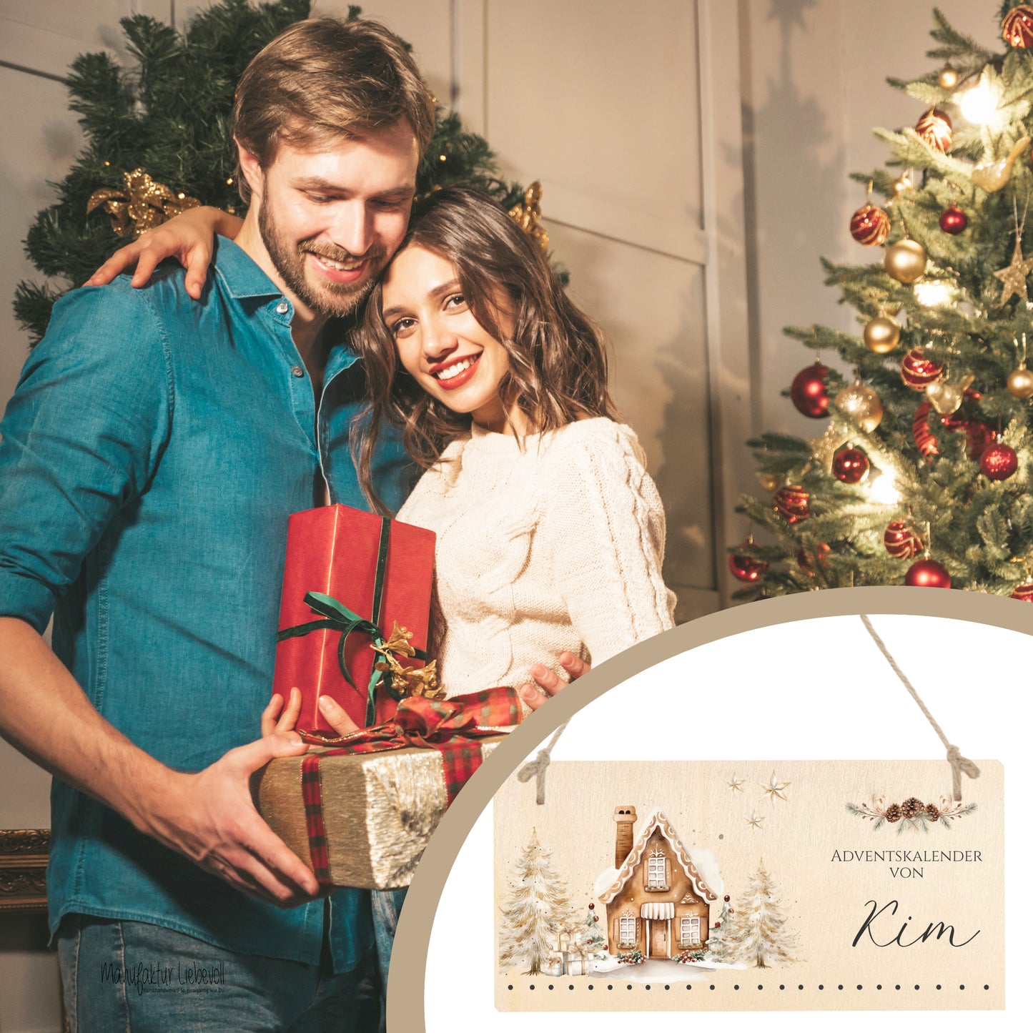 Adventskalender Personalisiert für die Adventszeit für Frauen und Männer mit Namen zum Befüllen