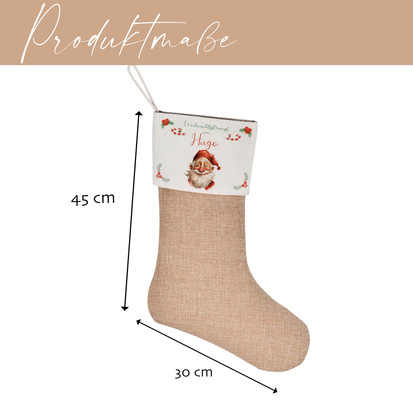 Nikolausstrumpf Nikolausstiefel personalisiert Kinder Weihnachtsstrumpf Name Weihnachtsstiefel Nikolaussocke Mädchen Jungen Weihnachten