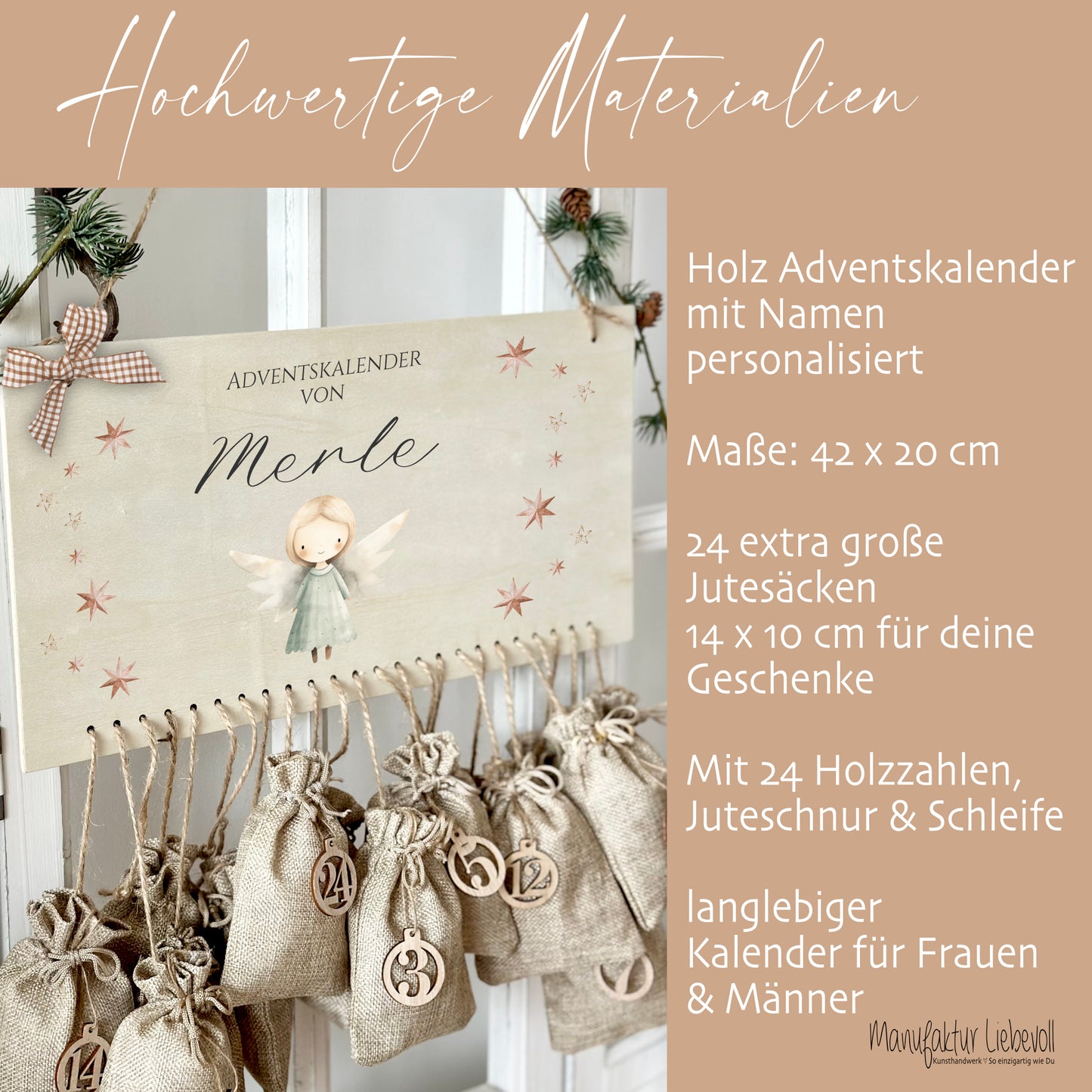 Adventskalender Merle Holzschild