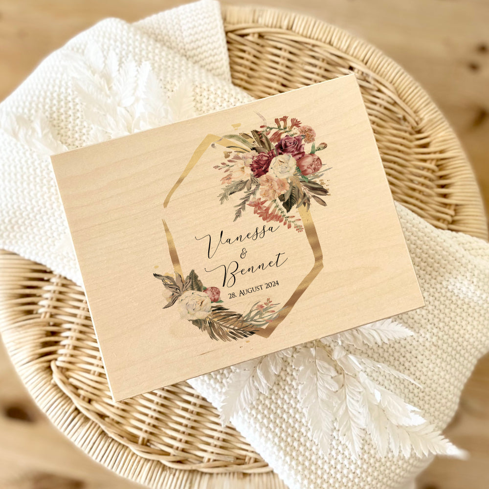 Erinnerungskiste Hochzeitsgeschenk Personalisiert Geldgeschenk Holzkiste Hochzeit 