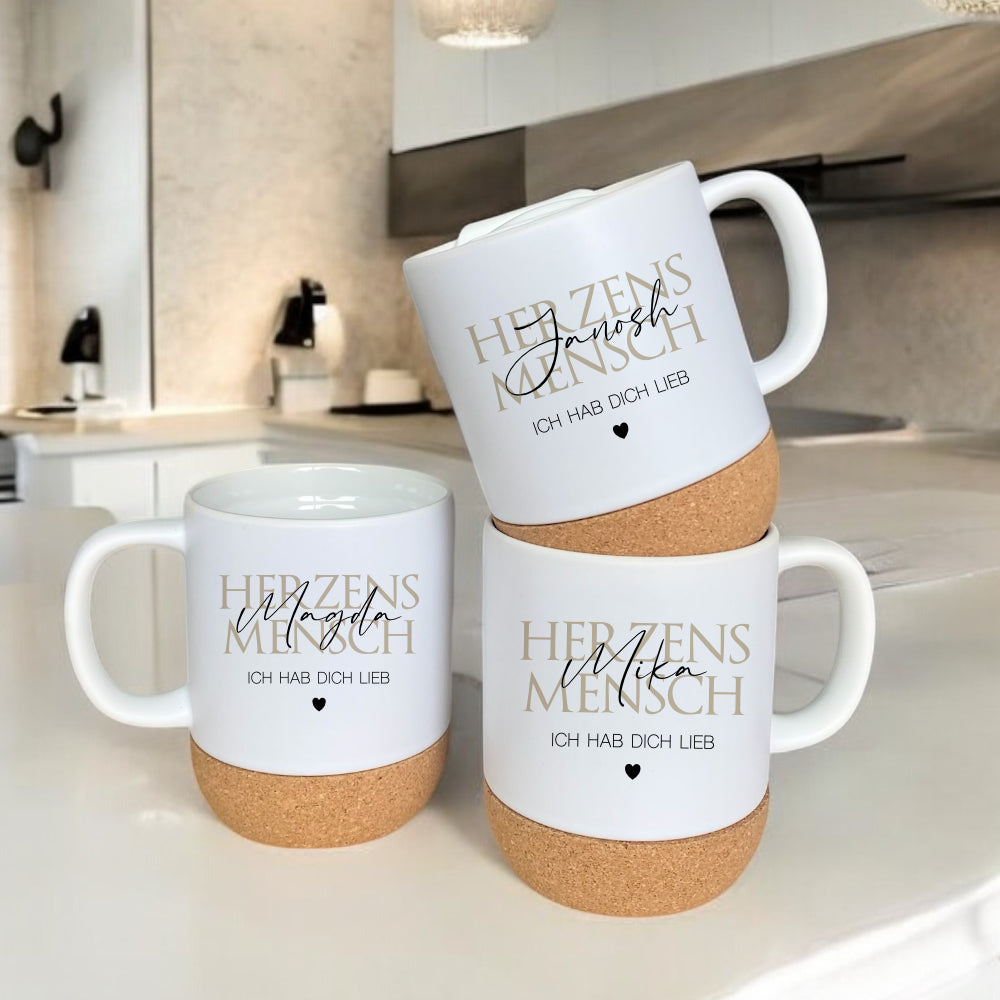 Herzensmensch Tasse Personalisiert Tasse mit Namen Kaffeetasse Herzensmensch Geschenk Beste Freundin Kaffeebecher Tasse