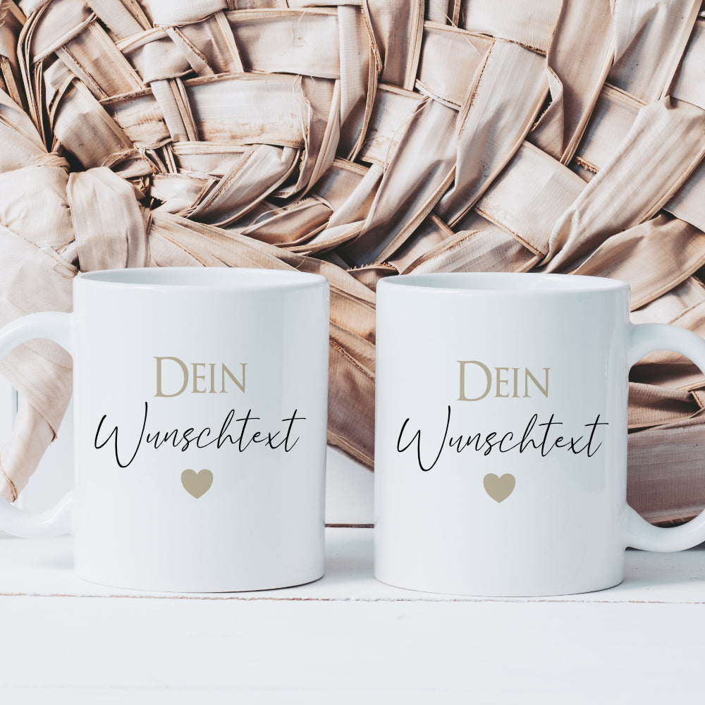 Tasse personalisiert, Kaffeetasse mit Wunschtext, Namen aus Keramik